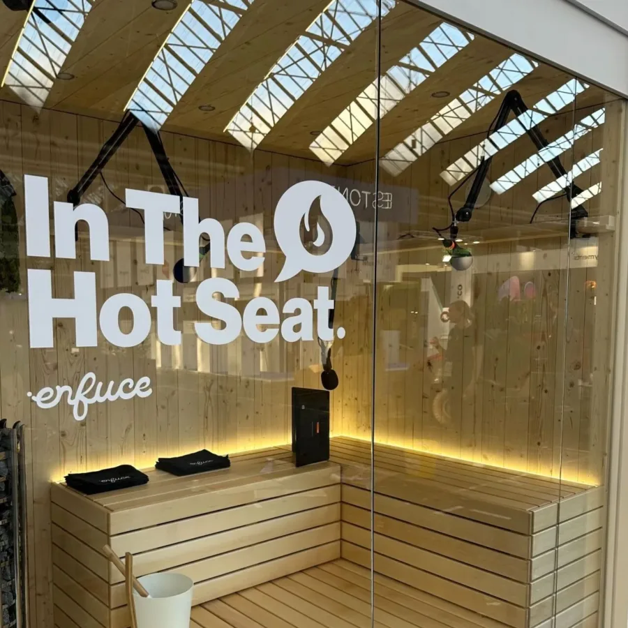 In the hot seat sauna image