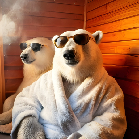In the hot seat sauna image